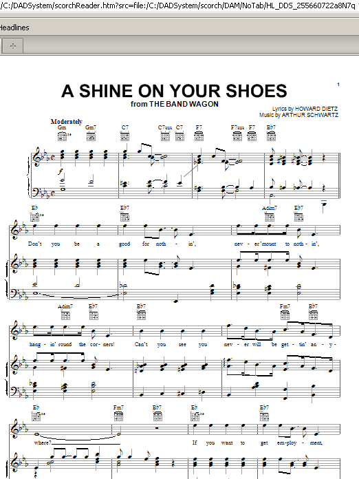 Download Arthur Schwartz A Shine On Your Shoes Sheet Music and learn how to play Real Book – Melody & Chords PDF digital score in minutes