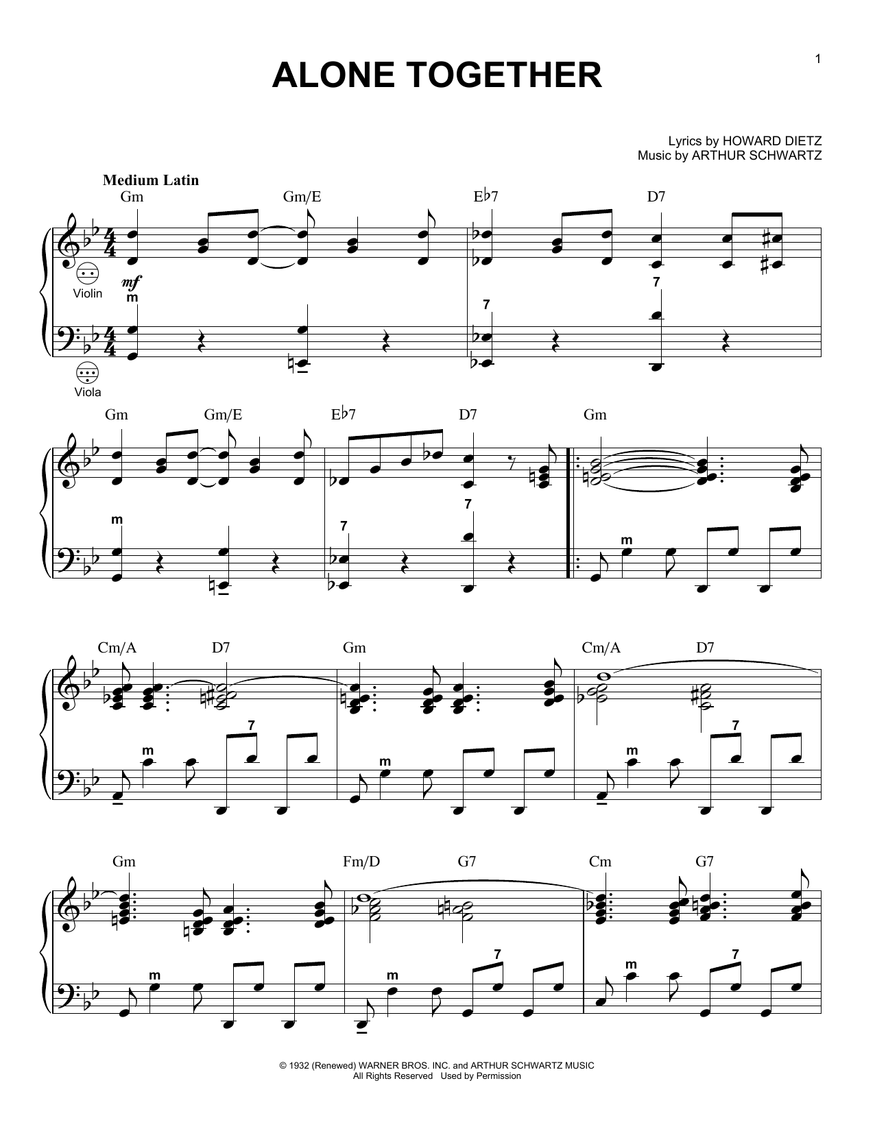 Download Arthur Schwartz Alone Together (arr. Gary Meisner) Sheet Music and learn how to play Accordion PDF digital score in minutes