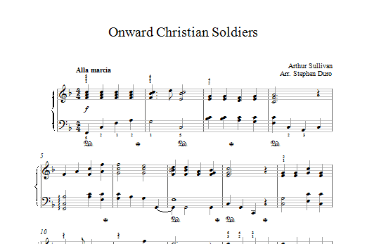 Download Arthur Seymour Sullivan Onward Christian Soldiers Sheet Music and learn how to play Piano PDF digital score in minutes
