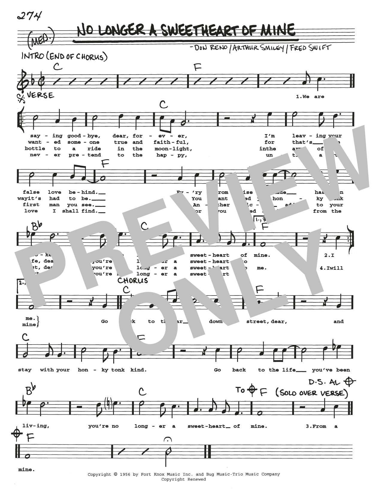 Download Arthur Smiley No Longer A Sweetheart Of Mine Sheet Music and learn how to play Real Book – Melody, Lyrics & Chords PDF digital score in minutes