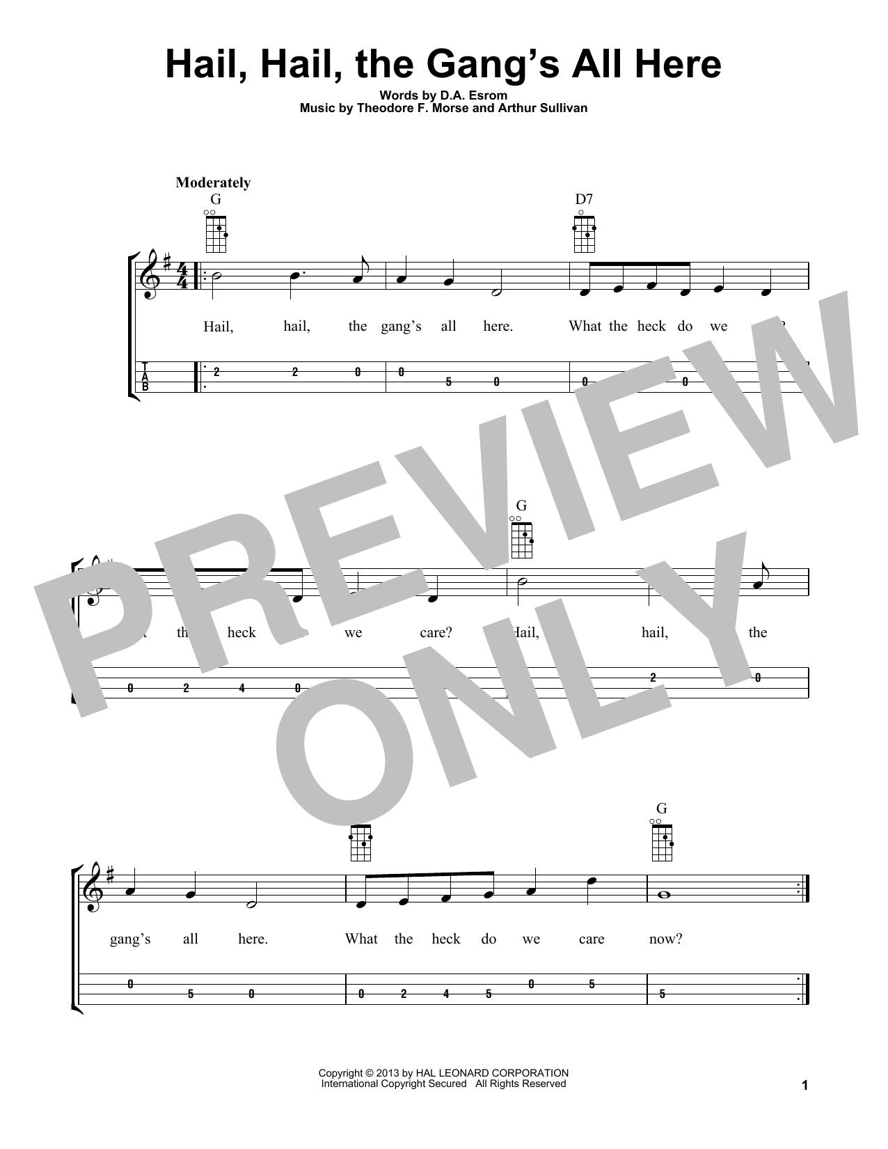 Download Arthur Sullivan Hail, Hail, The Gang's All Here (arr. Bobby Westfall) Sheet Music and learn how to play Mandolin PDF digital score in minutes