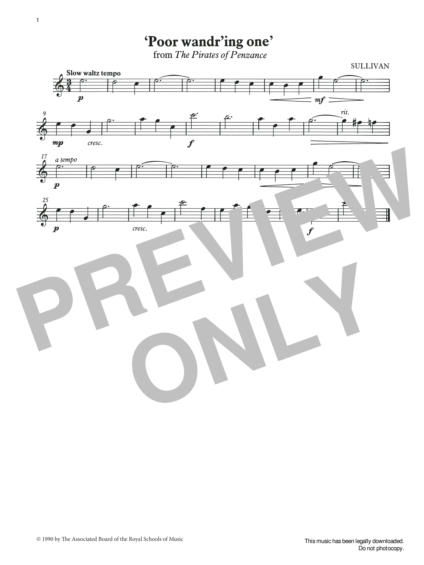 Download Arthur Sullivan Poor wandr'ing one from Graded Music for Tuned Percussion, Book I Sheet Music and learn how to play Percussion Solo PDF digital score in minutes