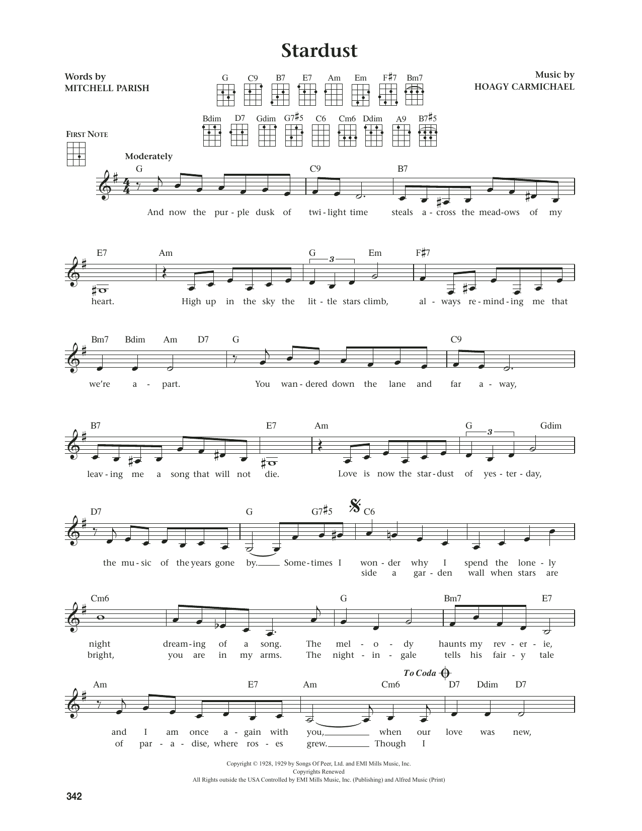 Download Artie Shaw Stardust (from The Daily Ukulele) (arr. Jim Beloff) Sheet Music and learn how to play Ukulele PDF digital score in minutes