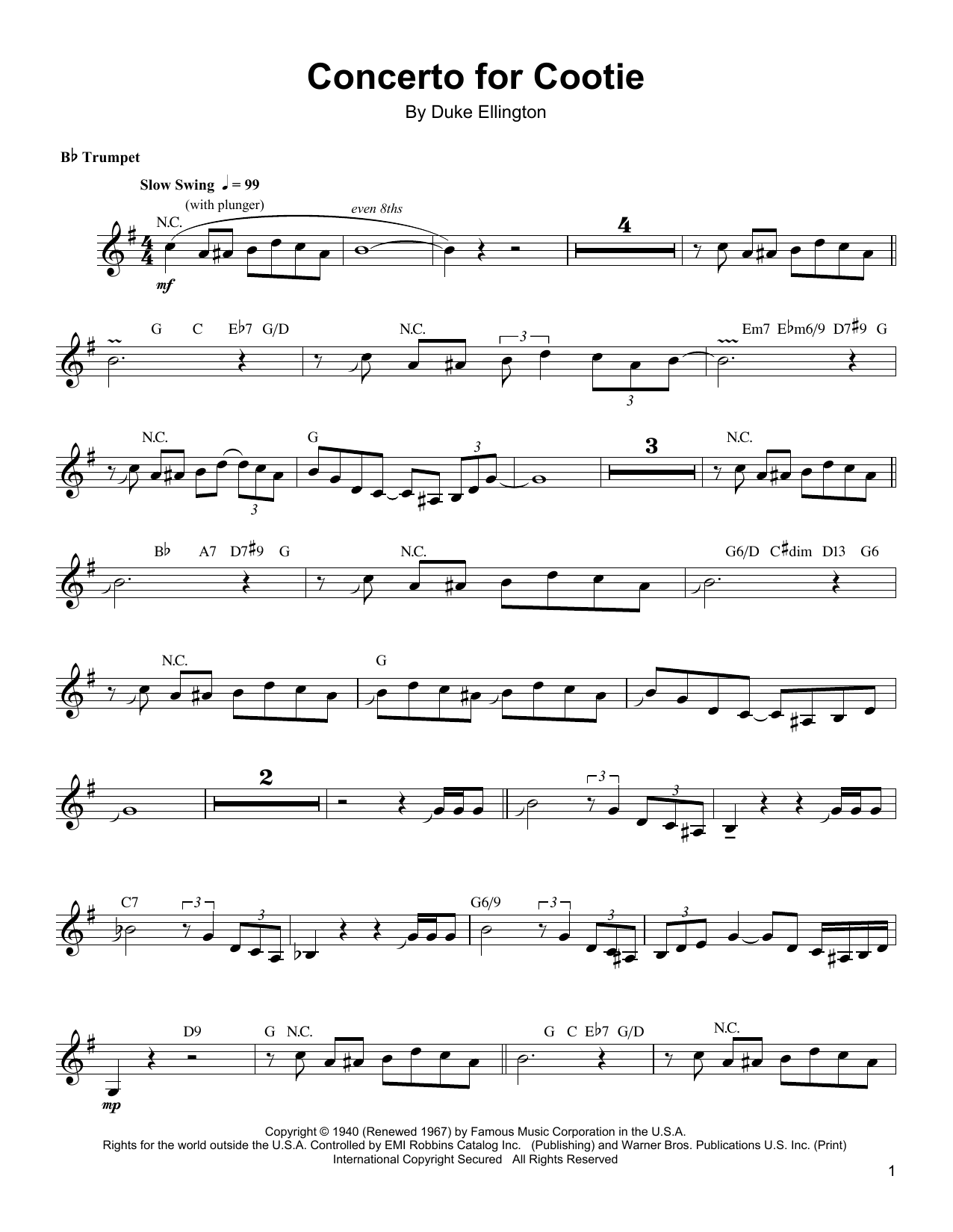 Download Arturo Sandoval Concerto For Cootie Sheet Music and learn how to play Trumpet Transcription PDF digital score in minutes