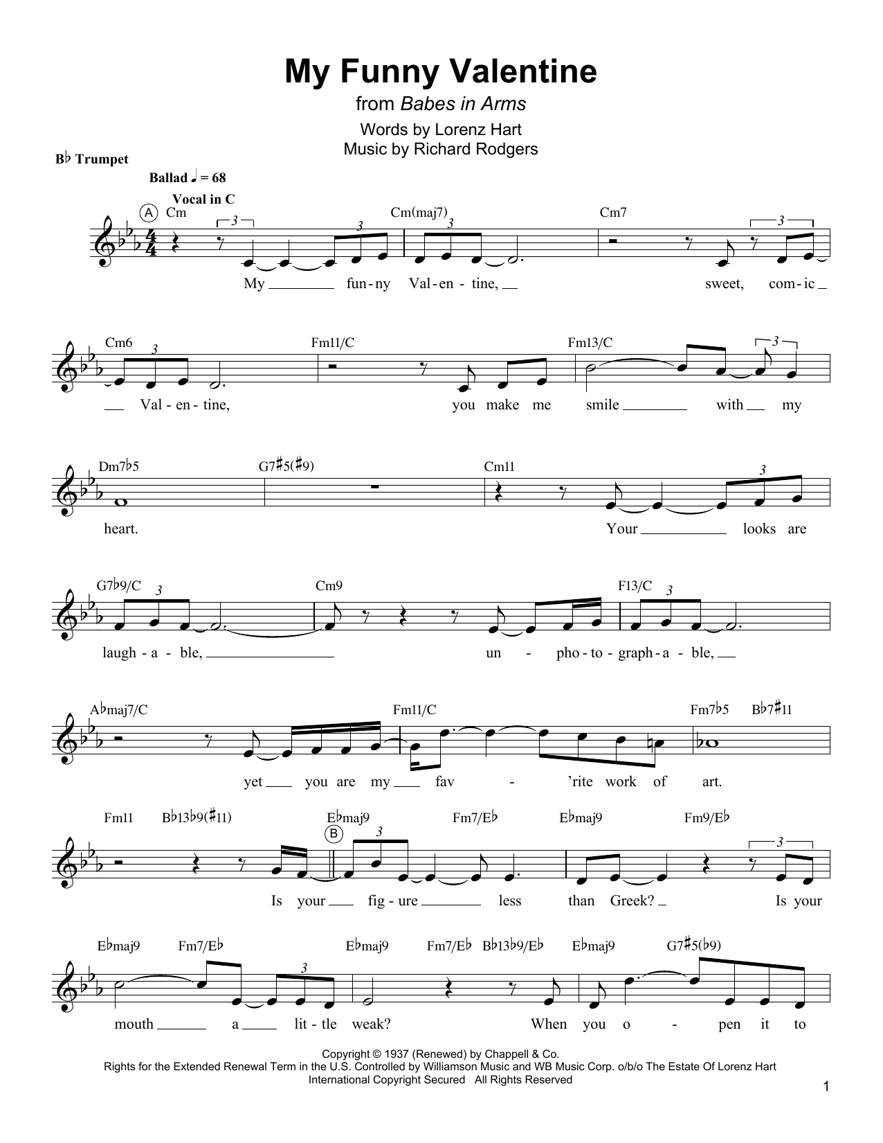 Download Arturo Sandoval My Funny Valentine Sheet Music and learn how to play Trumpet Transcription PDF digital score in minutes
