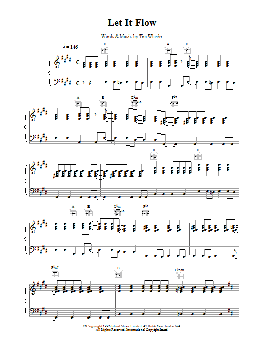 Download Toni Braxton Let It Flow Sheet Music and learn how to play Piano, Vocal & Guitar (Right-Hand Melody) PDF digital score in minutes
