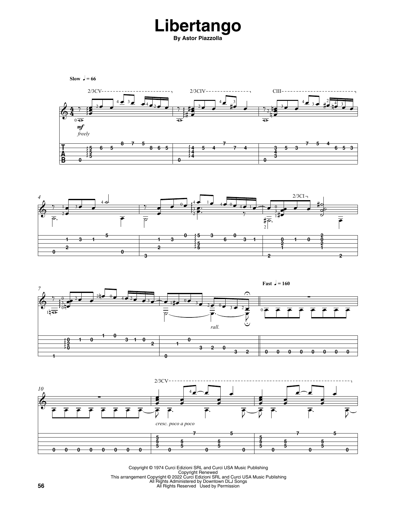 Download Astor Piazzolla Libertango (arr. Celil Refik Kaya) Sheet Music and learn how to play Solo Guitar PDF digital score in minutes