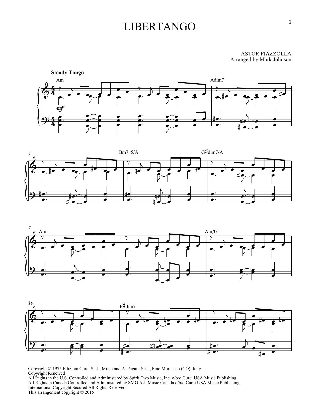 Download Astor Piazzolla Libertango Sheet Music and learn how to play Real Book – Melody & Chords PDF digital score in minutes