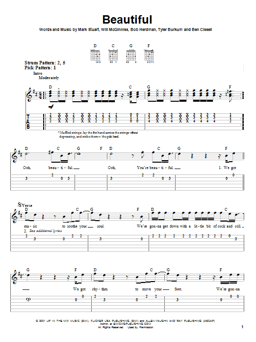 Download Audio Adrenaline Beautiful Sheet Music and learn how to play Easy Guitar PDF digital score in minutes