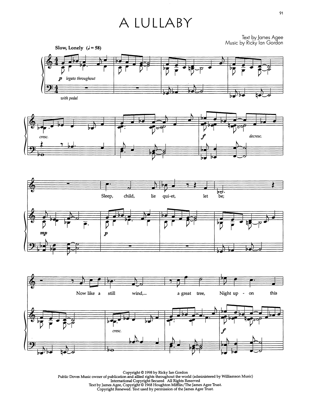 Download Audra McDonald A Lullaby Sheet Music and learn how to play Piano & Vocal PDF digital score in minutes