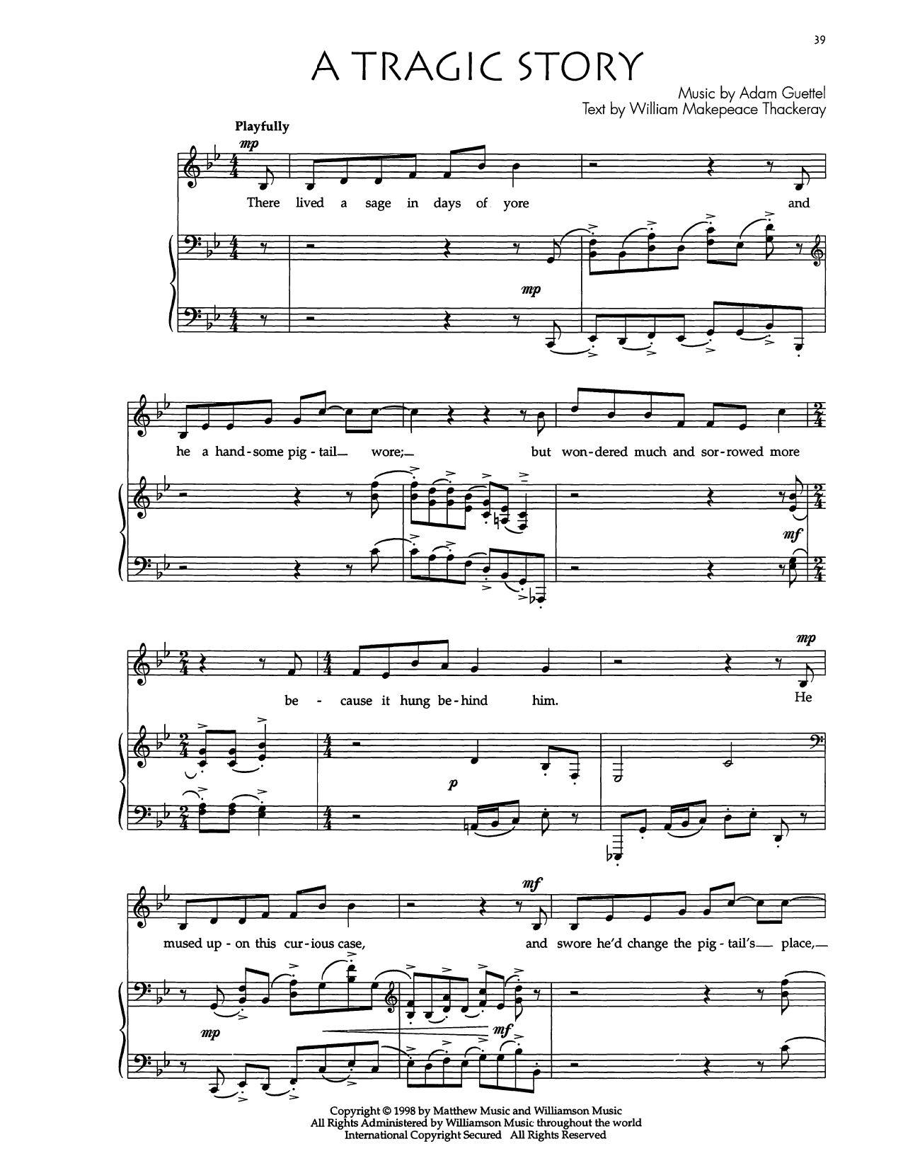 Download Audra McDonald A Tragic Story Sheet Music and learn how to play Piano & Vocal PDF digital score in minutes