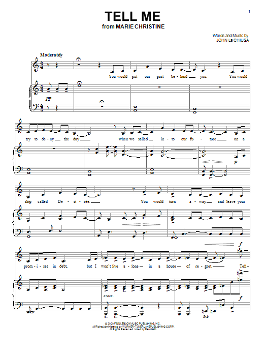 Download Audra McDonald Tell Me Sheet Music and learn how to play Piano & Vocal PDF digital score in minutes