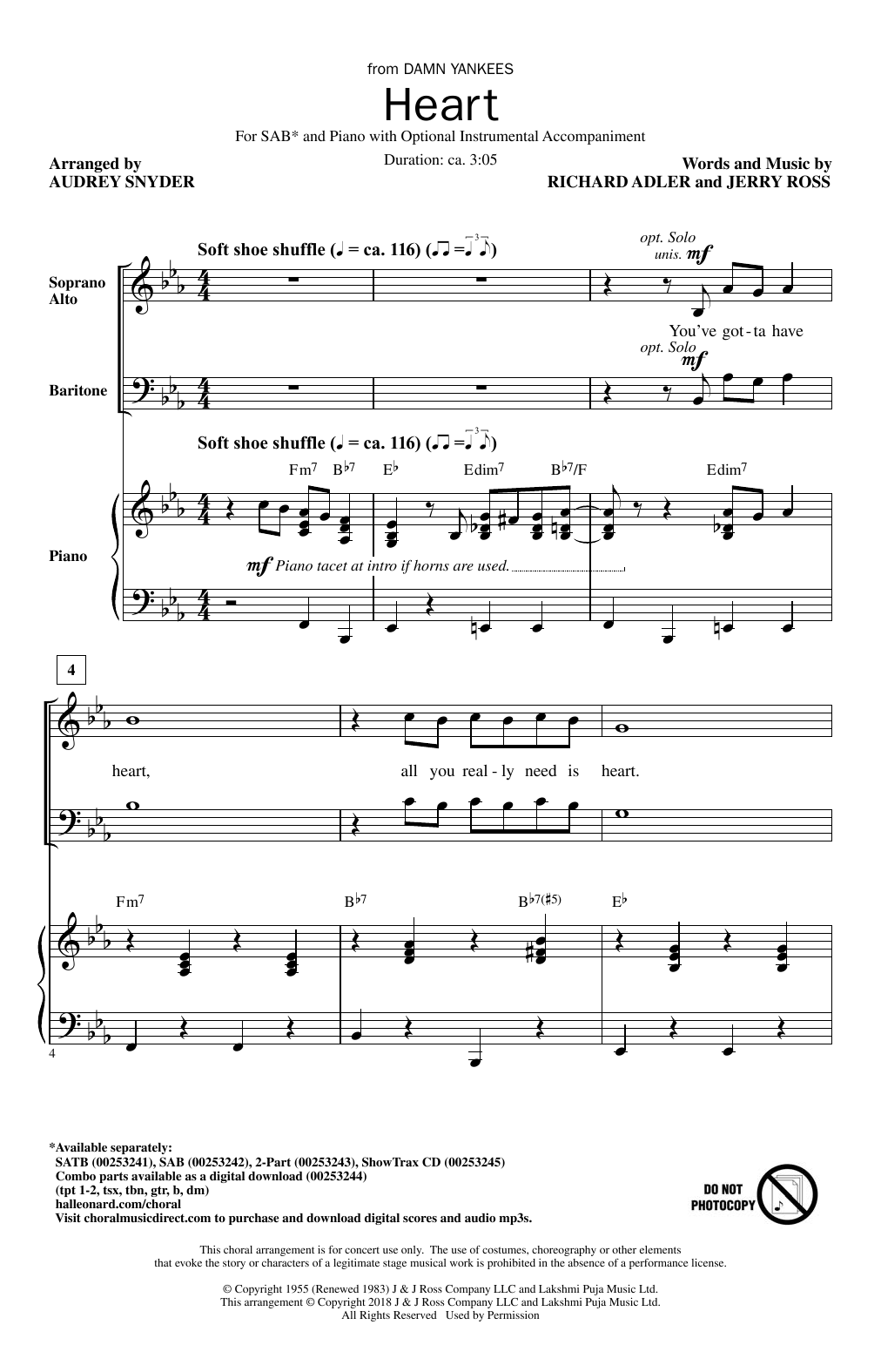 Download Audrey Snyder Heart Sheet Music and learn how to play SAB PDF digital score in minutes