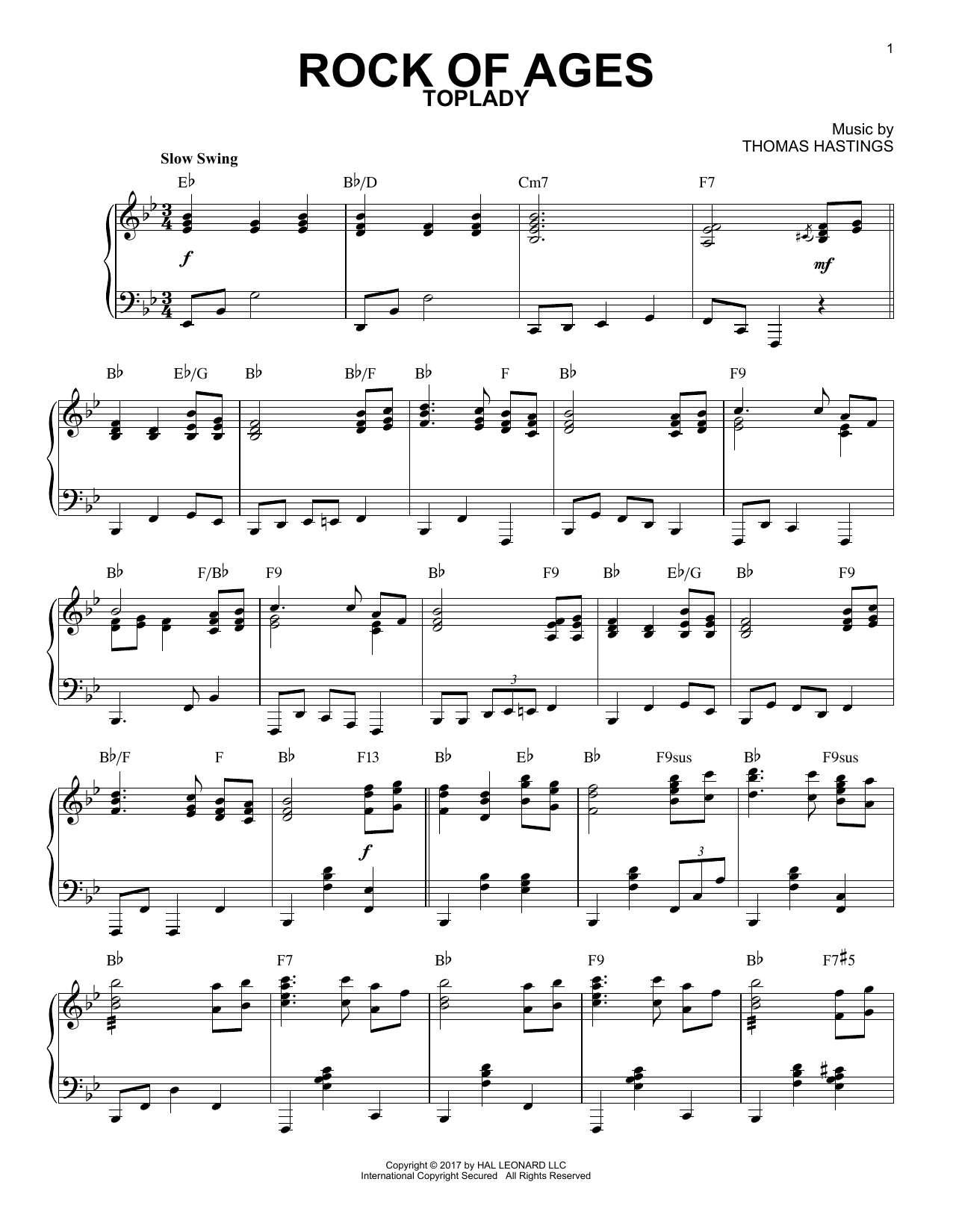 Download Augustus M. Toplady Rock Of Ages Sheet Music and learn how to play Piano PDF digital score in minutes