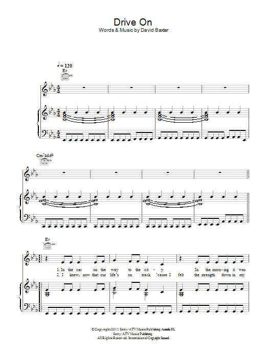 Download Avalanche City Drive On Sheet Music and learn how to play Piano, Vocal & Guitar (Right-Hand Melody) PDF digital score in minutes