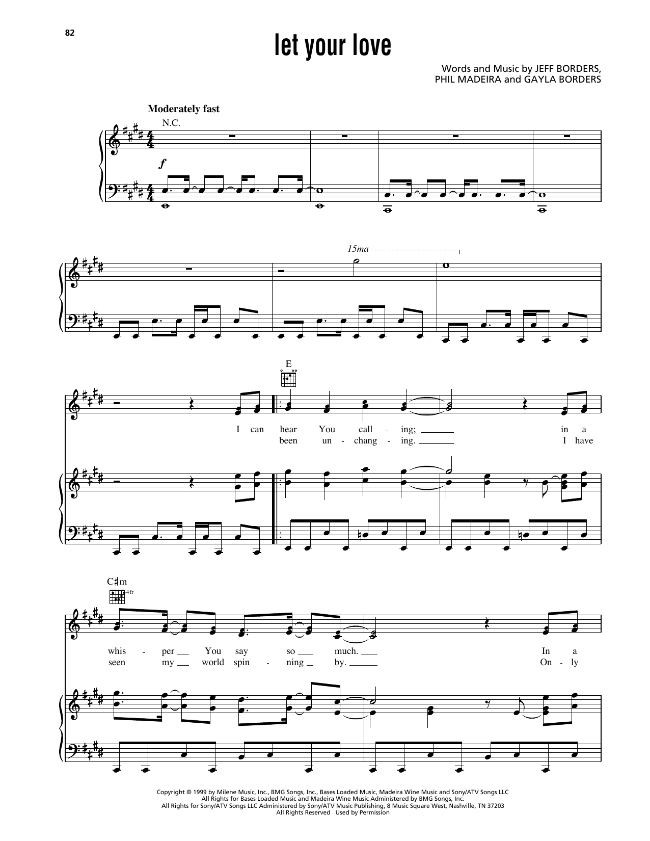 Download Avalon Let Your Love Sheet Music and learn how to play Piano, Vocal & Guitar Chords (Right-Hand Melody) PDF digital score in minutes