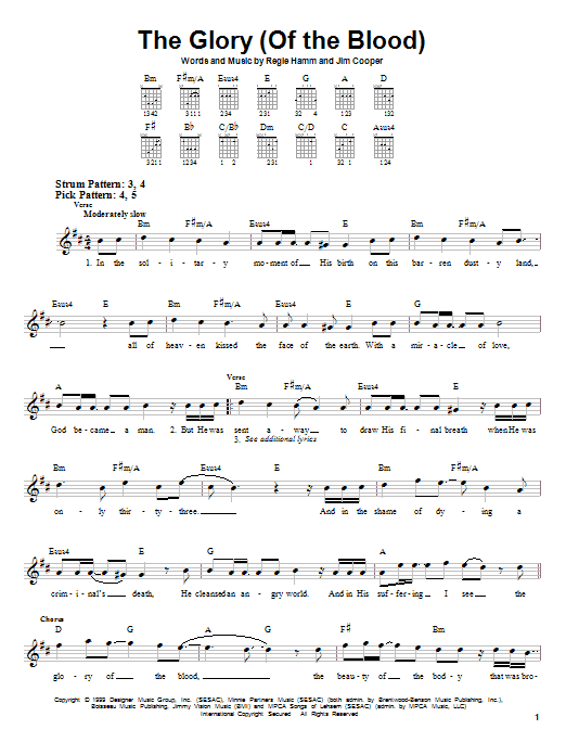 Download Avalon The Glory (Of The Blood) Sheet Music and learn how to play Easy Guitar PDF digital score in minutes