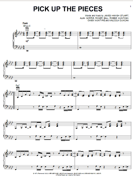 Download Average White Band Pick Up The Pieces Sheet Music and learn how to play Drum Chart PDF digital score in minutes