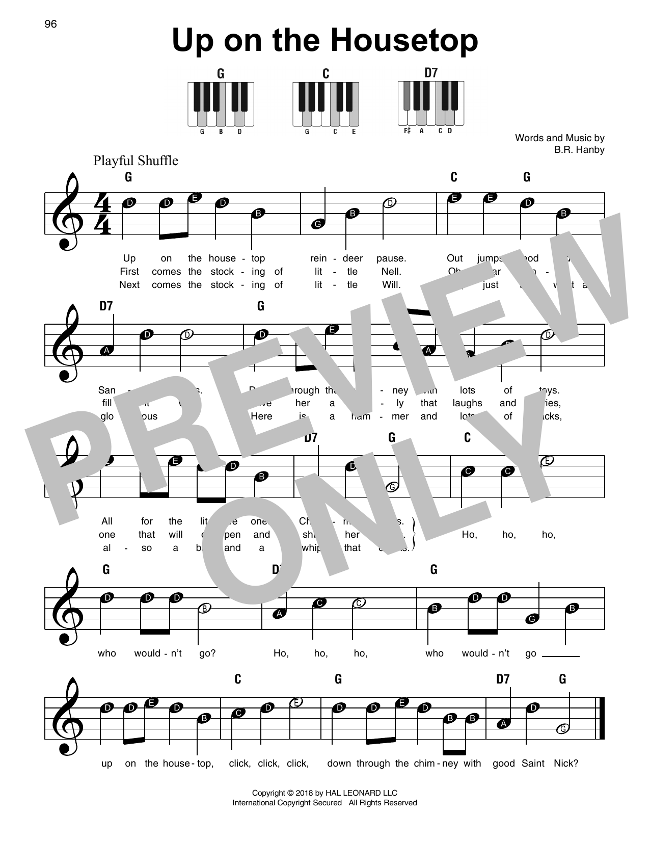 Download B.R. Hanby Sheet Music and learn how to play Piano, Vocal & Guitar (Right-Hand Melody) PDF score in minutes