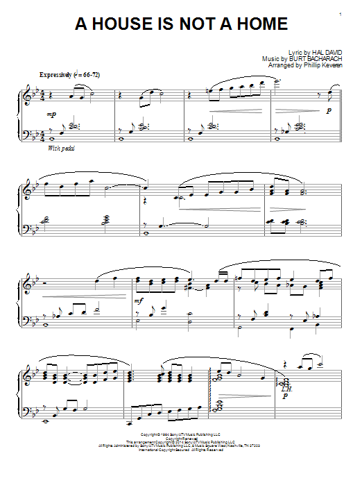 Download Phillip Keveren A House Is Not A Home Sheet Music and learn how to play Piano PDF digital score in minutes