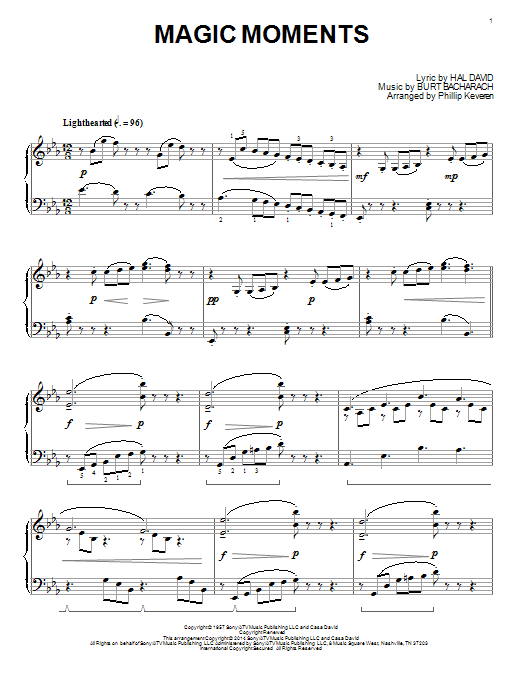 Download Phillip Keveren Magic Moments Sheet Music and learn how to play Piano PDF digital score in minutes
