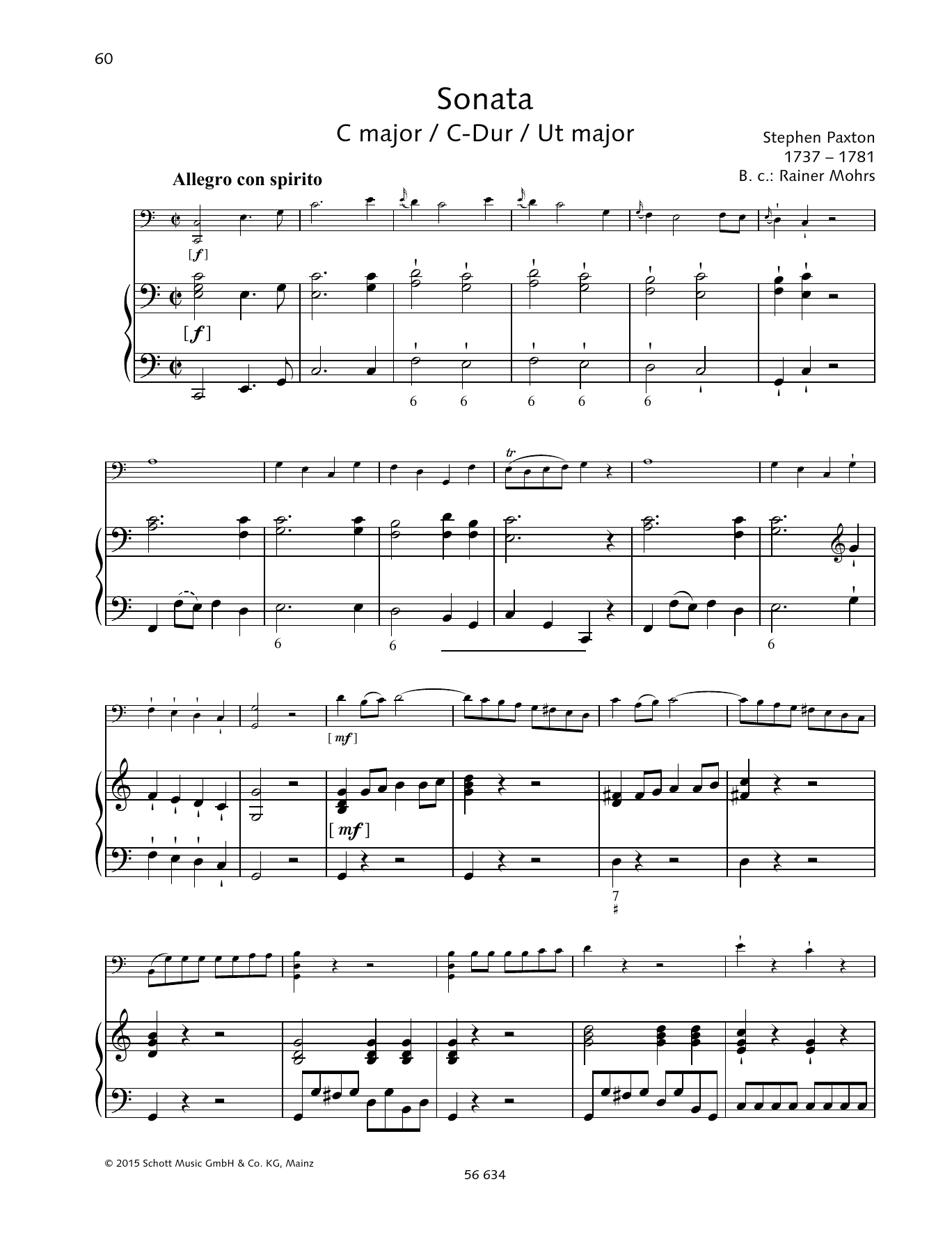 Download Baldassare Galuppi Sonata C Major Sheet Music and learn how to play Piano Duet PDF digital score in minutes