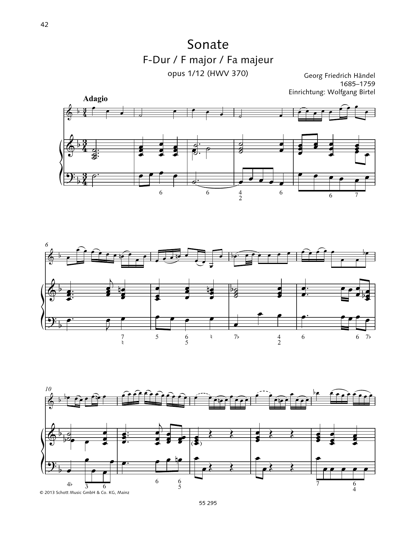 Download Baldassare Galuppi Sonata F Major Sheet Music and learn how to play Woodwind Solo PDF digital score in minutes
