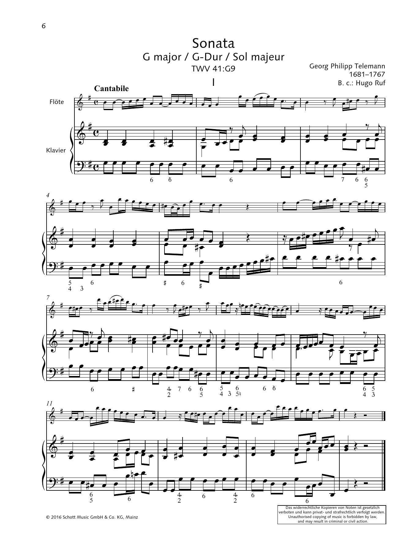 Download Baldassare Galuppi Sonata G Major Sheet Music and learn how to play String Solo PDF digital score in minutes