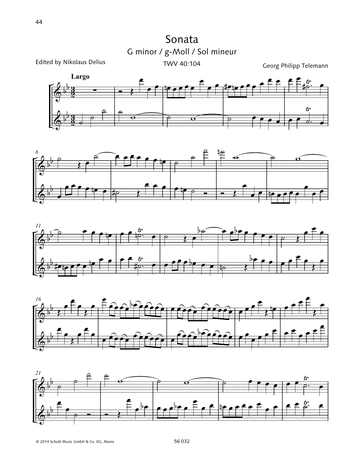 Download Baldassare Galuppi Sonata G minor Sheet Music and learn how to play String Solo PDF digital score in minutes