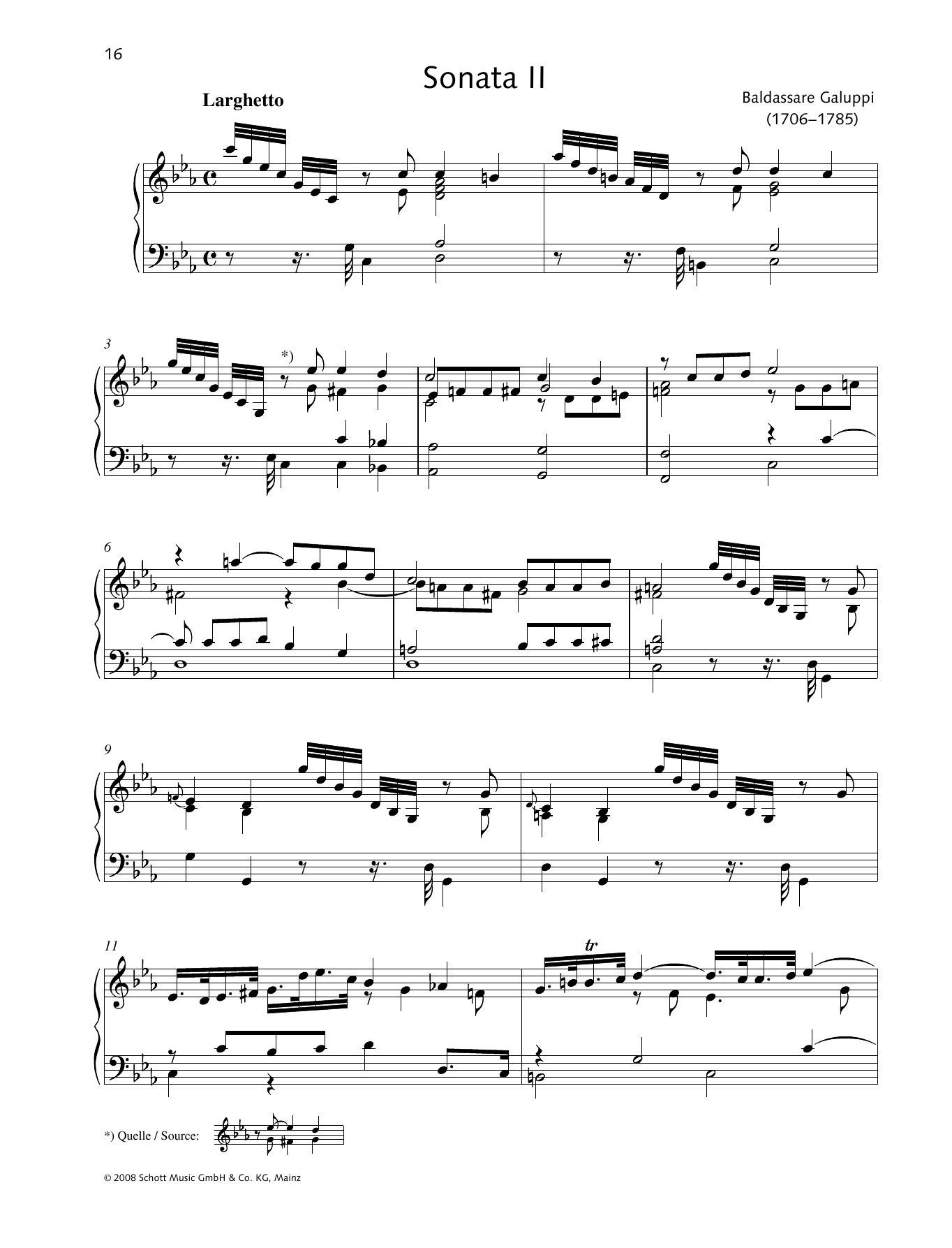 Download Baldassare Galuppi Sonata II C minor Sheet Music and learn how to play Piano Solo PDF digital score in minutes