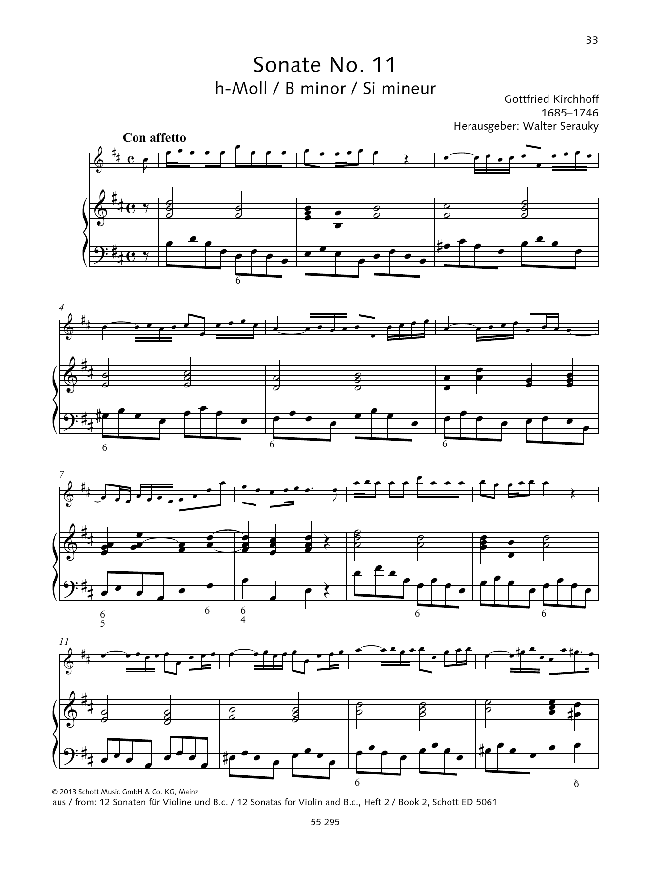 Download Baldassare Galuppi Sonata No. 11 Sheet Music and learn how to play String Solo PDF digital score in minutes