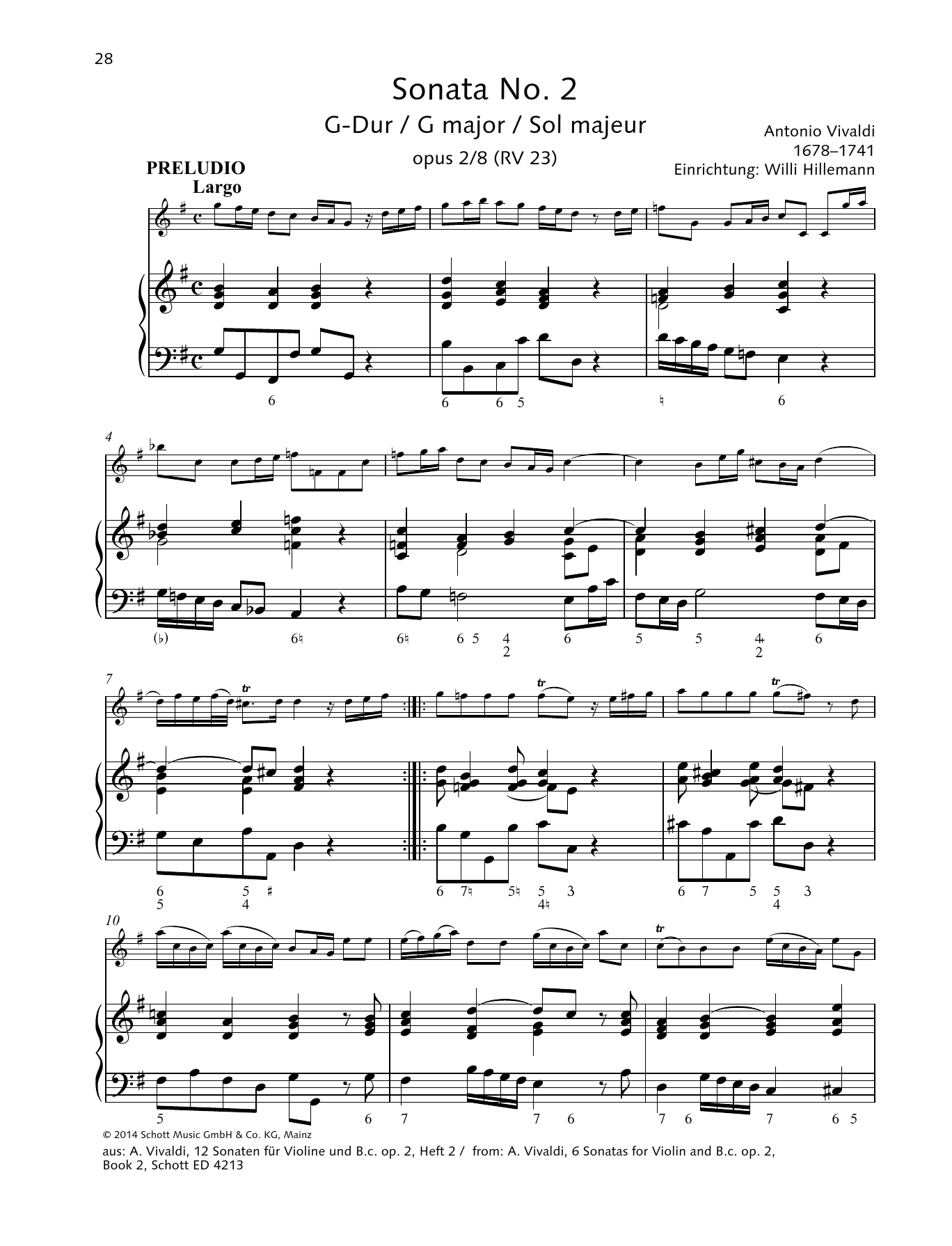 Download Baldassare Galuppi Sonata No. 2 G major Sheet Music and learn how to play String Solo PDF digital score in minutes
