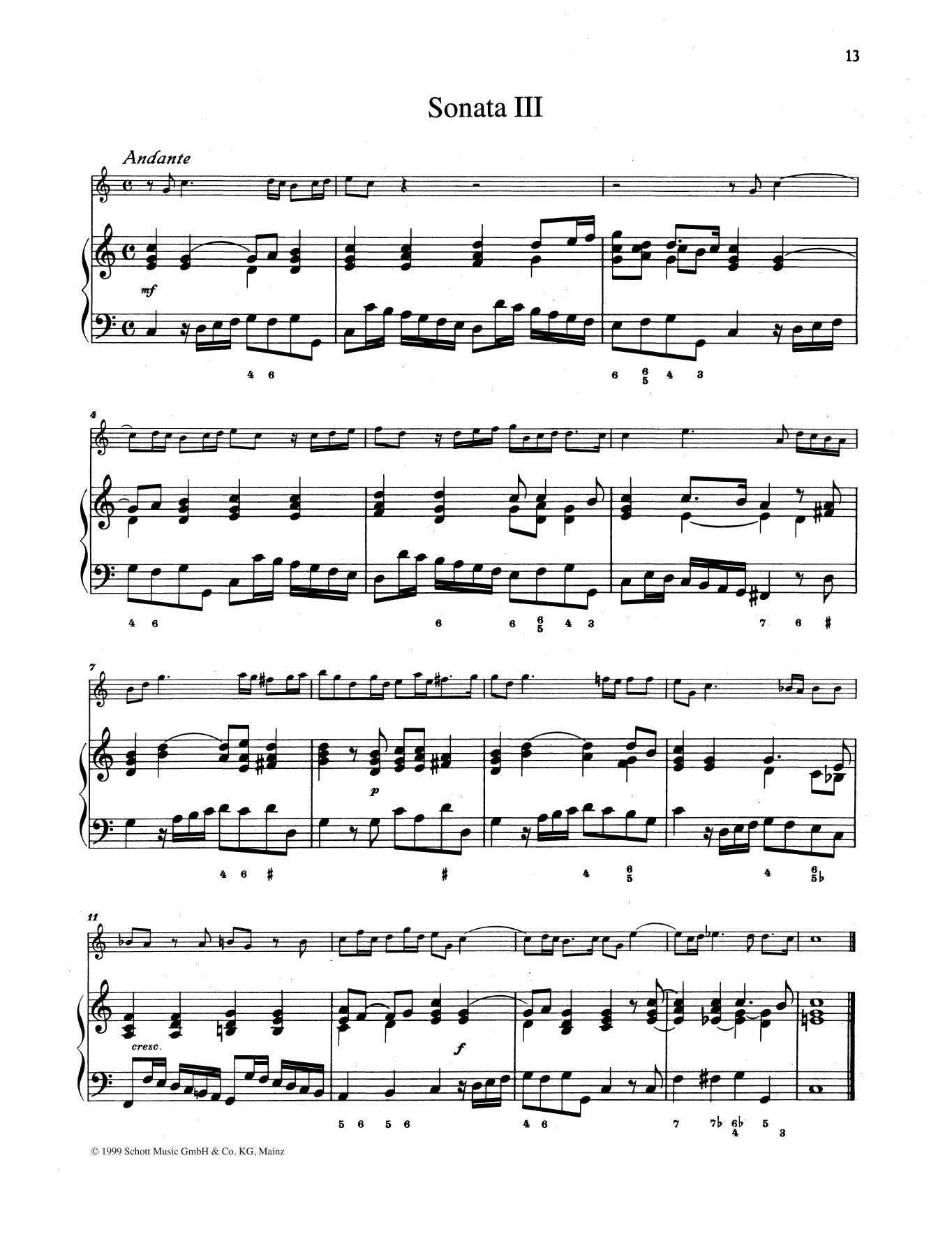 Download Baldassare Galuppi Sonata No. 3 Sheet Music and learn how to play String Solo PDF digital score in minutes