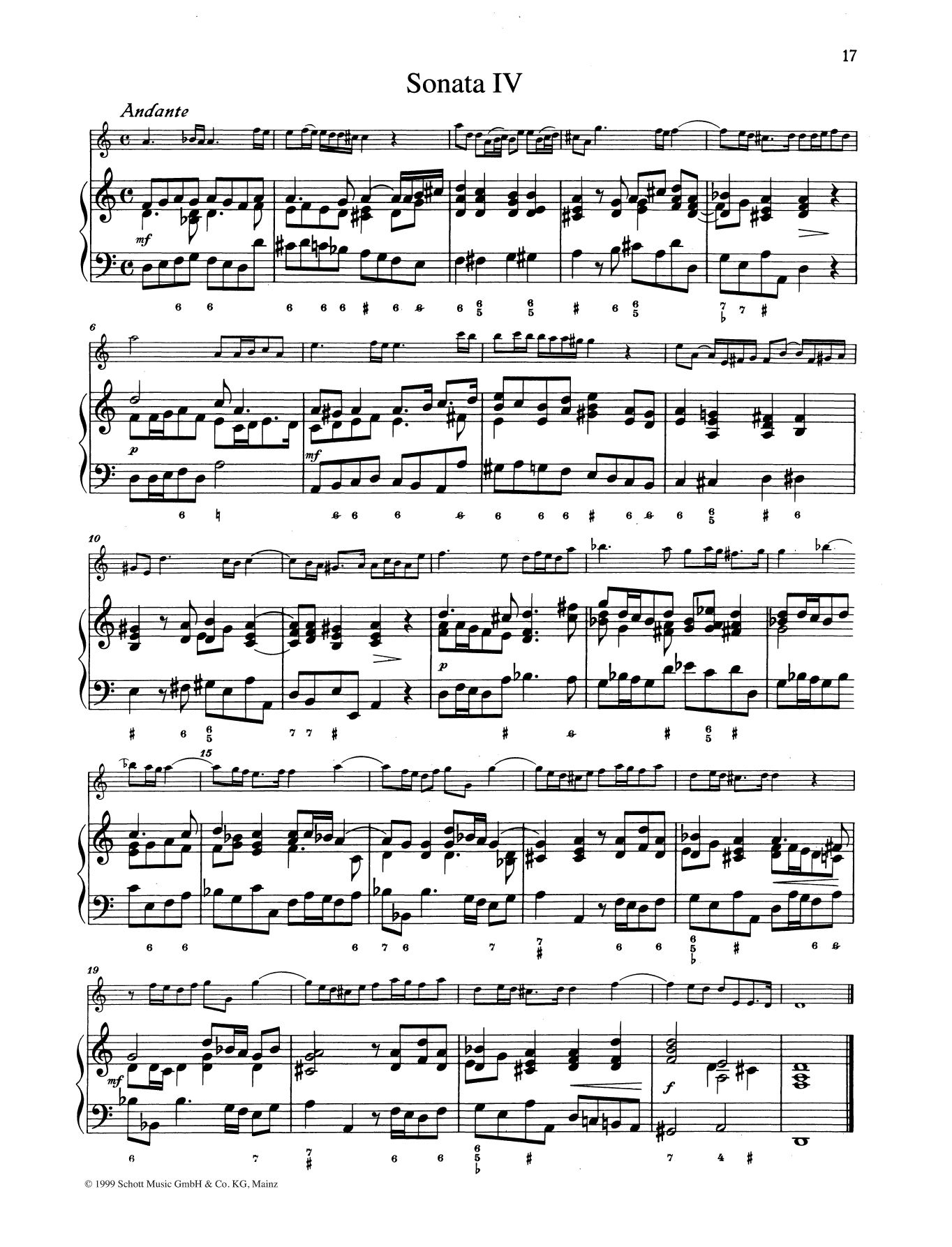 Download Baldassare Galuppi Sonata No. 4 Sheet Music and learn how to play String Solo PDF digital score in minutes