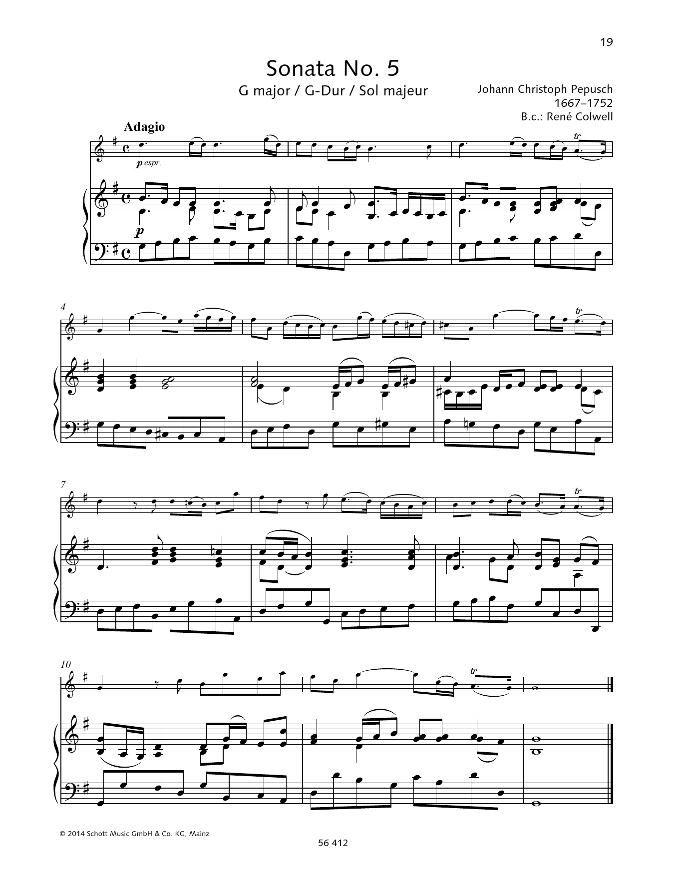 Download Baldassare Galuppi Sonata No. 5 G major Sheet Music and learn how to play String Solo PDF digital score in minutes