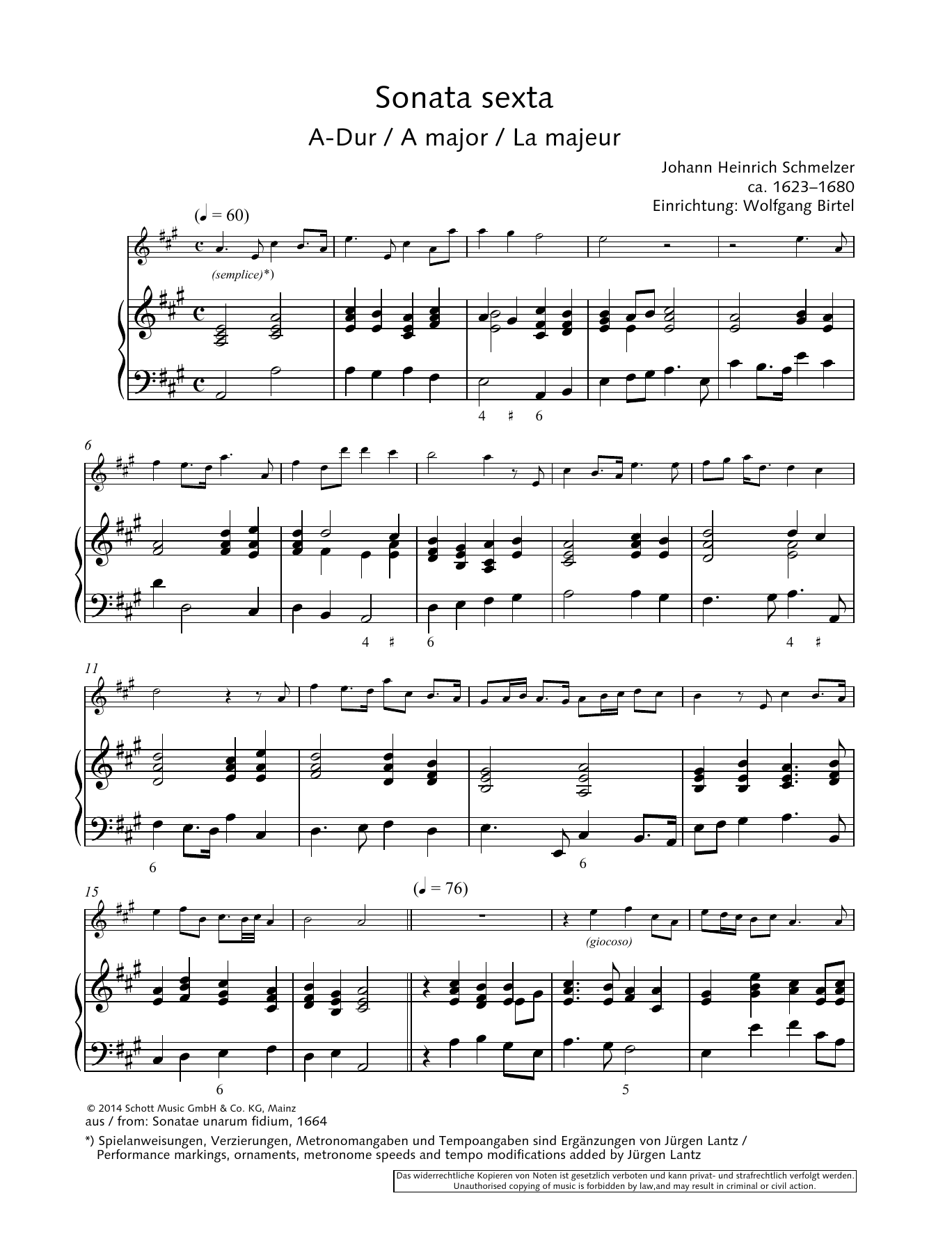 Download Baldassare Galuppi Sonata sexta Sheet Music and learn how to play String Solo PDF digital score in minutes