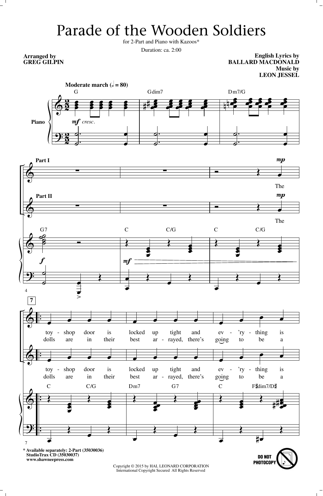Download Greg Gilpin Parade Of The Wooden Soldiers Sheet Music and learn how to play TB PDF digital score in minutes