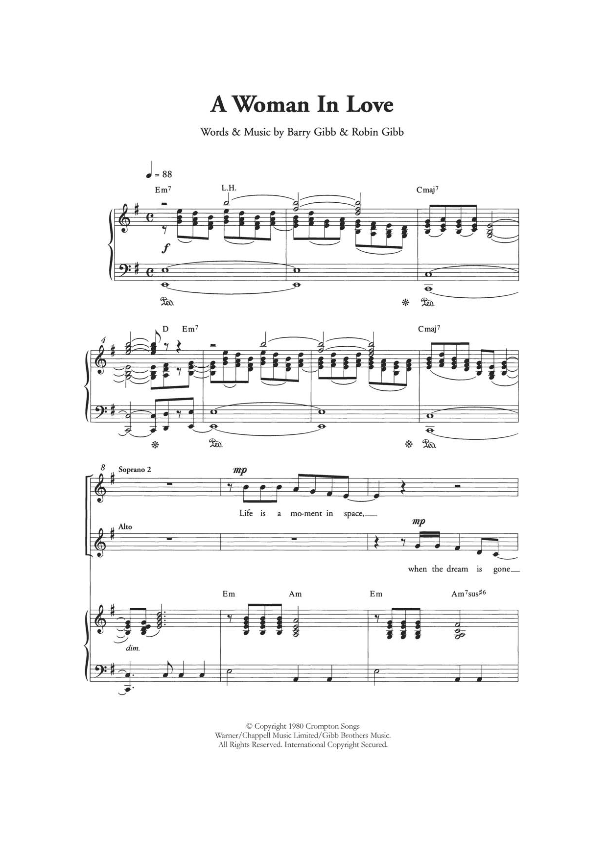 Download Barbra Streisand A Woman In Love (arr. Berty Rice) Sheet Music and learn how to play SSA PDF digital score in minutes