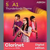Download or print Barry Gray Thunderbirds Theme (Grade 5, list A1, from the ABRSM Clarinet Syllabus from 2026) Sheet Music Printable PDF -page score for Classical / arranged Clarinet Solo SKU: 1765069.