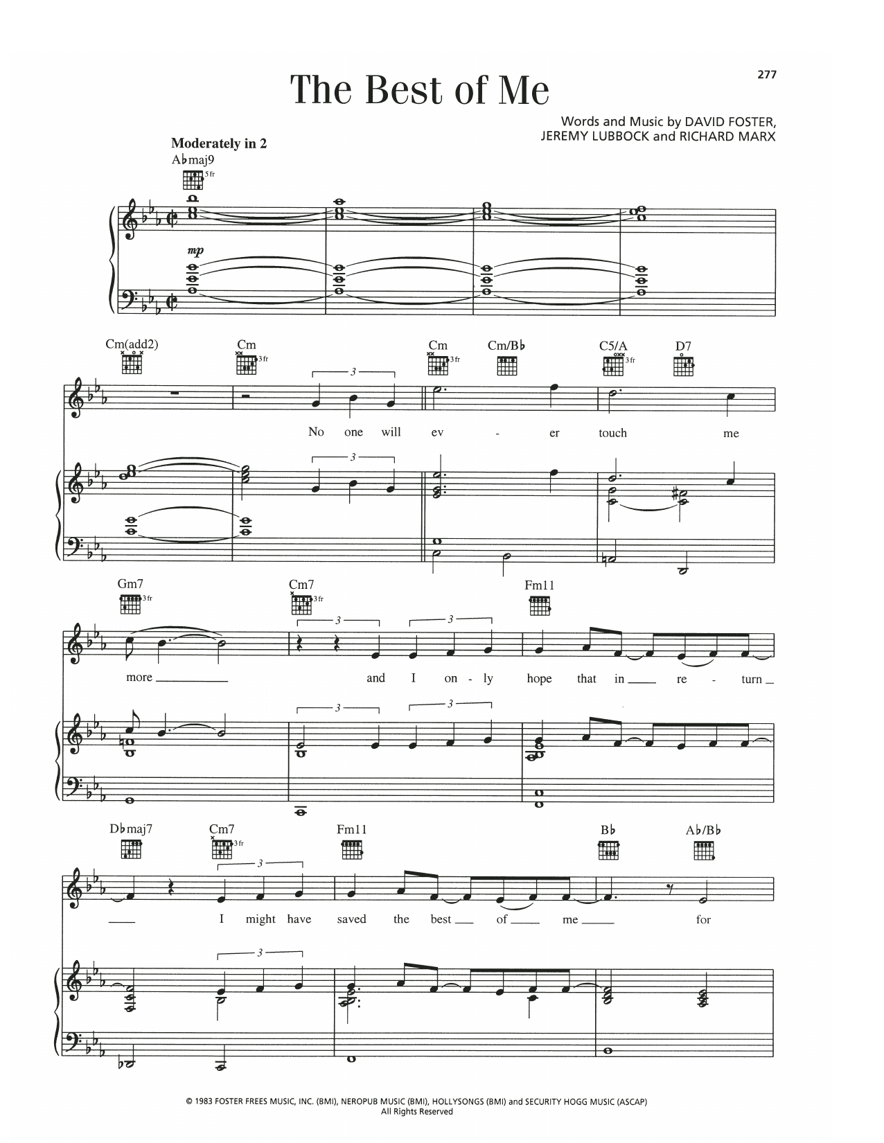 Download Barry Manilow The Best Of Me Sheet Music and learn how to play Piano, Vocal & Guitar Chords (Right-Hand Melody) PDF digital score in minutes