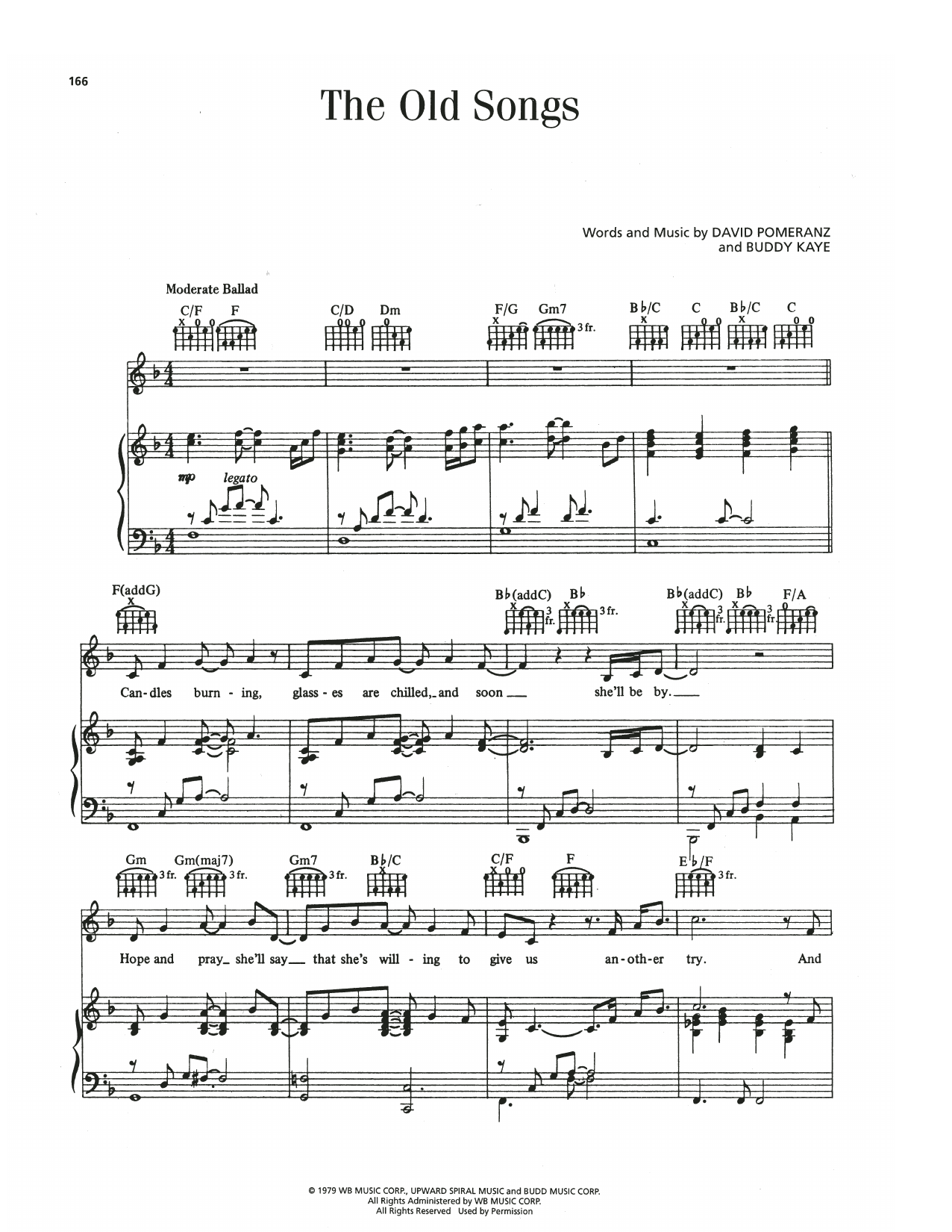 Download Barry Manilow The Old Songs Sheet Music and learn how to play Piano, Vocal & Guitar Chords (Right-Hand Melody) PDF digital score in minutes