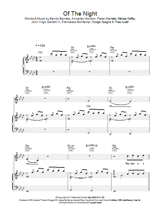 Download Bastille Of The Night Sheet Music and learn how to play Piano, Vocal & Guitar (Right-Hand Melody) PDF digital score in minutes