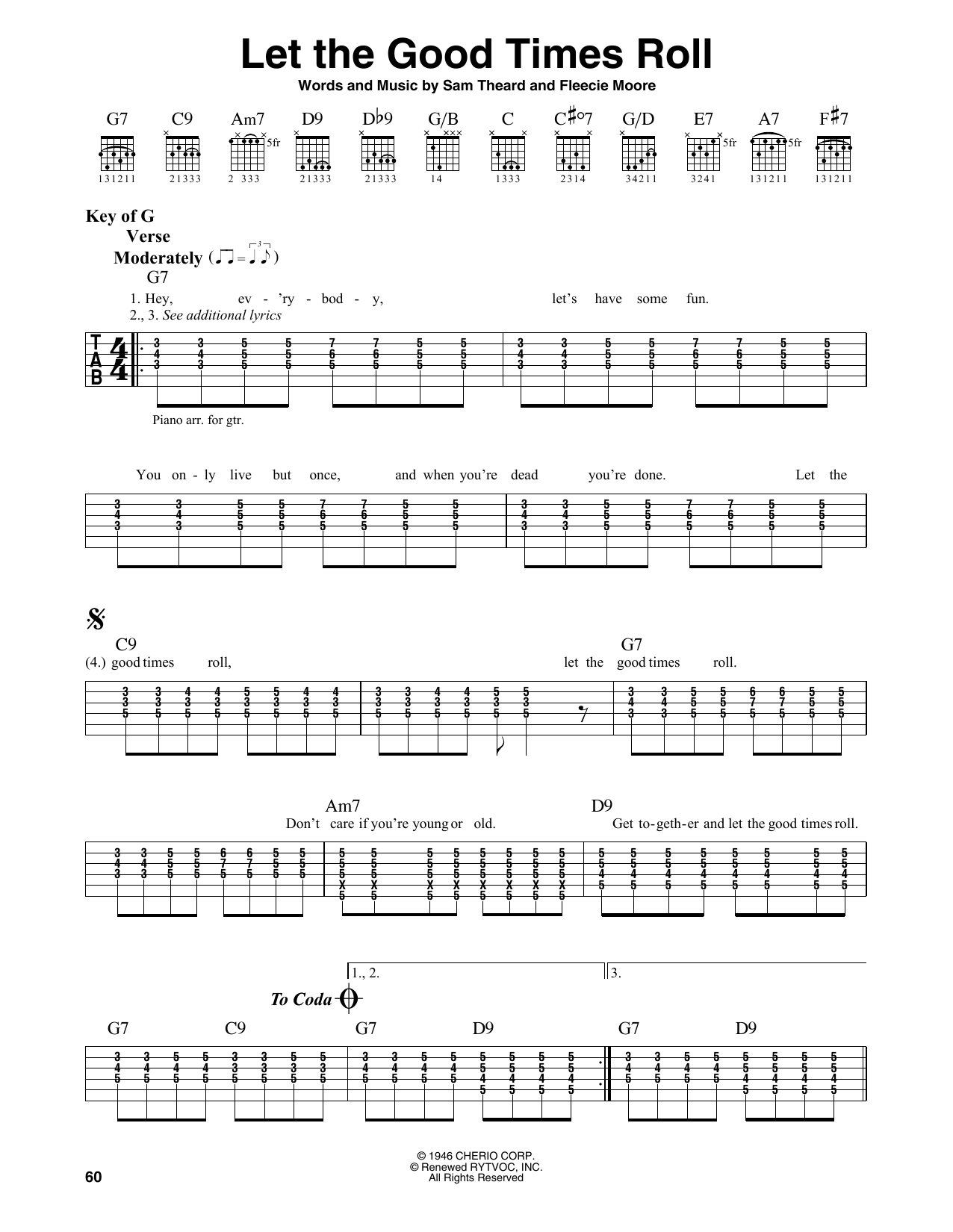 Download B.B. King Let The Good Times Roll Sheet Music and learn how to play Very Easy Piano PDF digital score in minutes