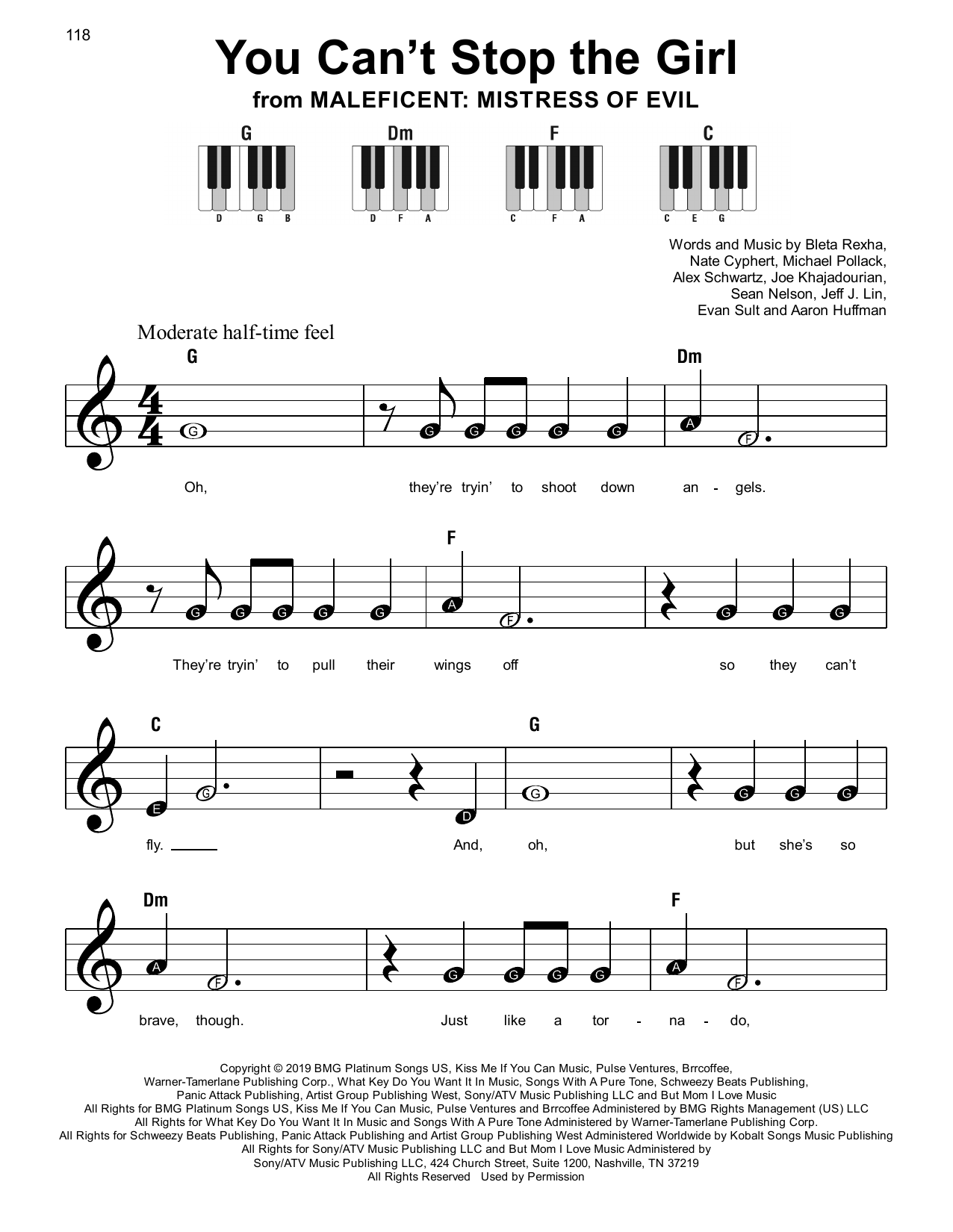 Download Bebe Rexha You Can't Stop The Girl Sheet Music and learn how to play Super Easy Piano PDF digital score in minutes