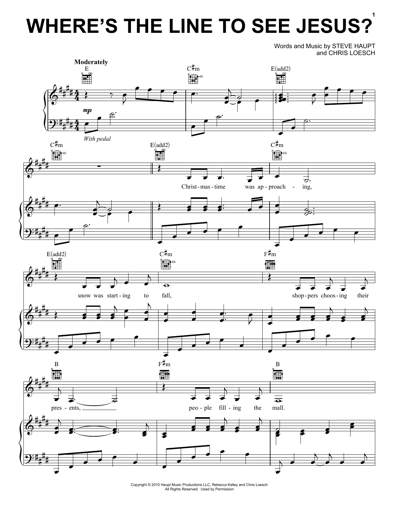 Download Becky Kelley Where's The Line To See Jesus? Sheet Music and learn how to play Easy Piano PDF digital score in minutes