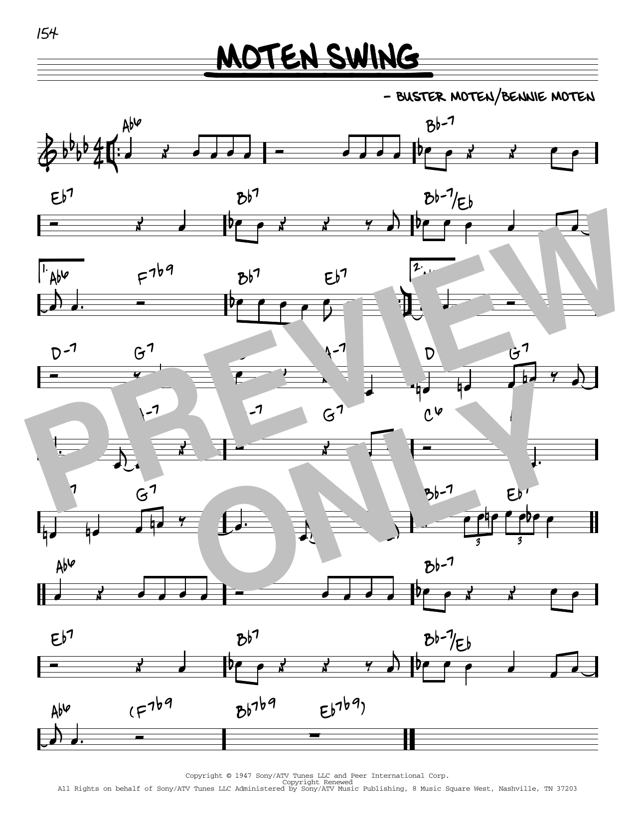 Download Bennie Moten Moten Swing Sheet Music and learn how to play Piano PDF digital score in minutes