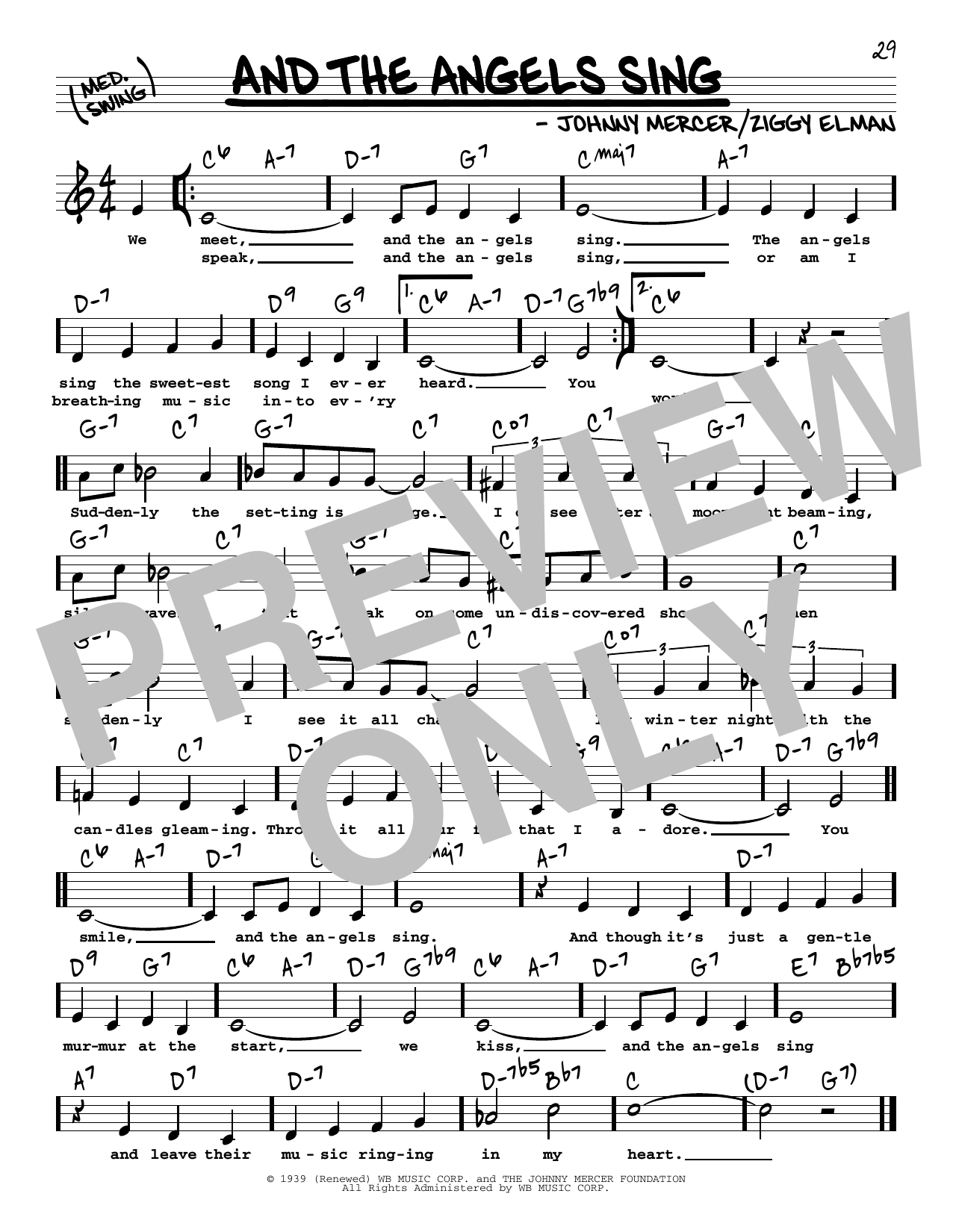Download Benny Goodman And The Angels Sing (Low Voice) Sheet Music and learn how to play Real Book – Melody, Lyrics & Chords PDF digital score in minutes