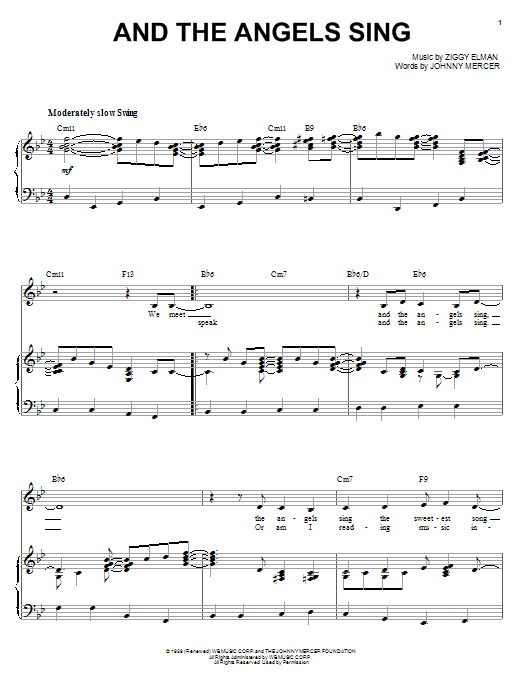 Download Benny Goodman And The Angels Sing Sheet Music and learn how to play Piano & Vocal PDF digital score in minutes