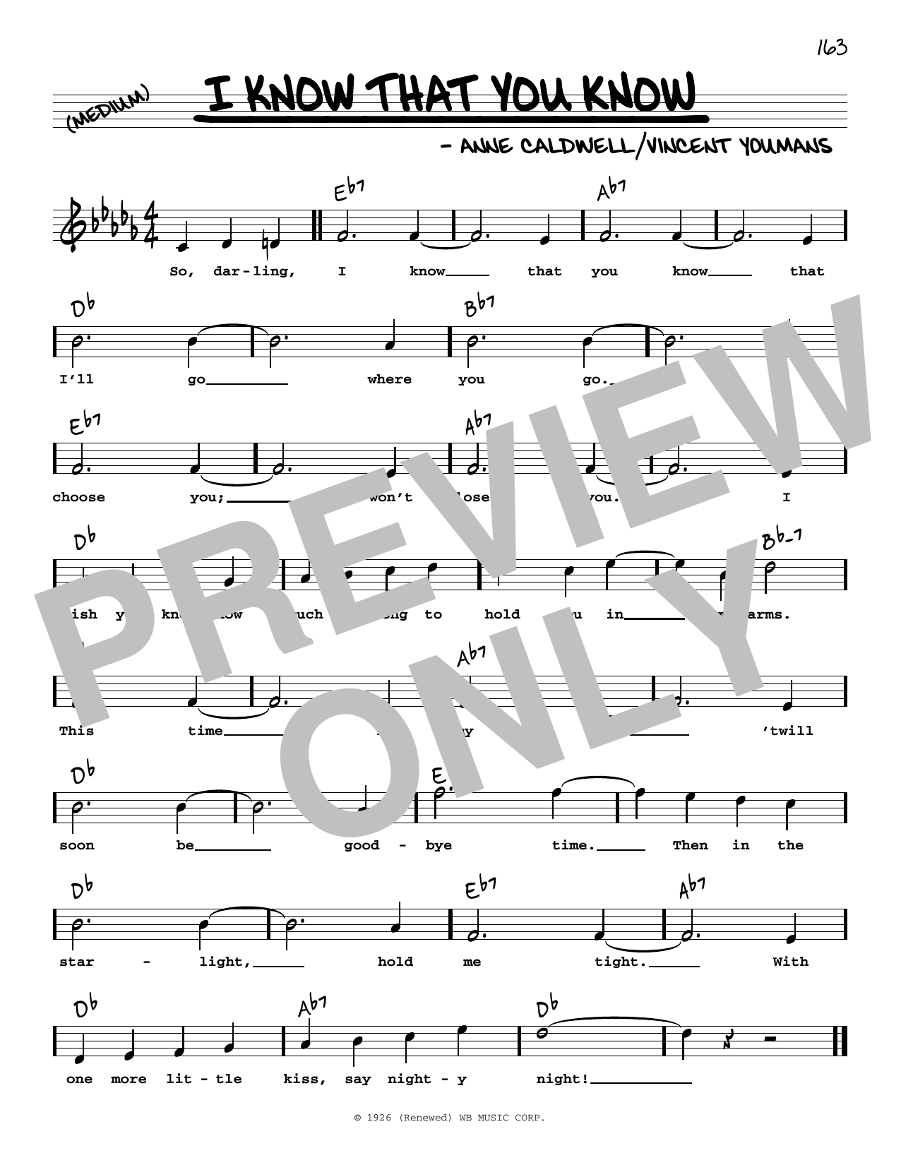 Download Benny Goodman I Know That You Know (High Voice) Sheet Music and learn how to play Real Book – Melody, Lyrics & Chords PDF digital score in minutes