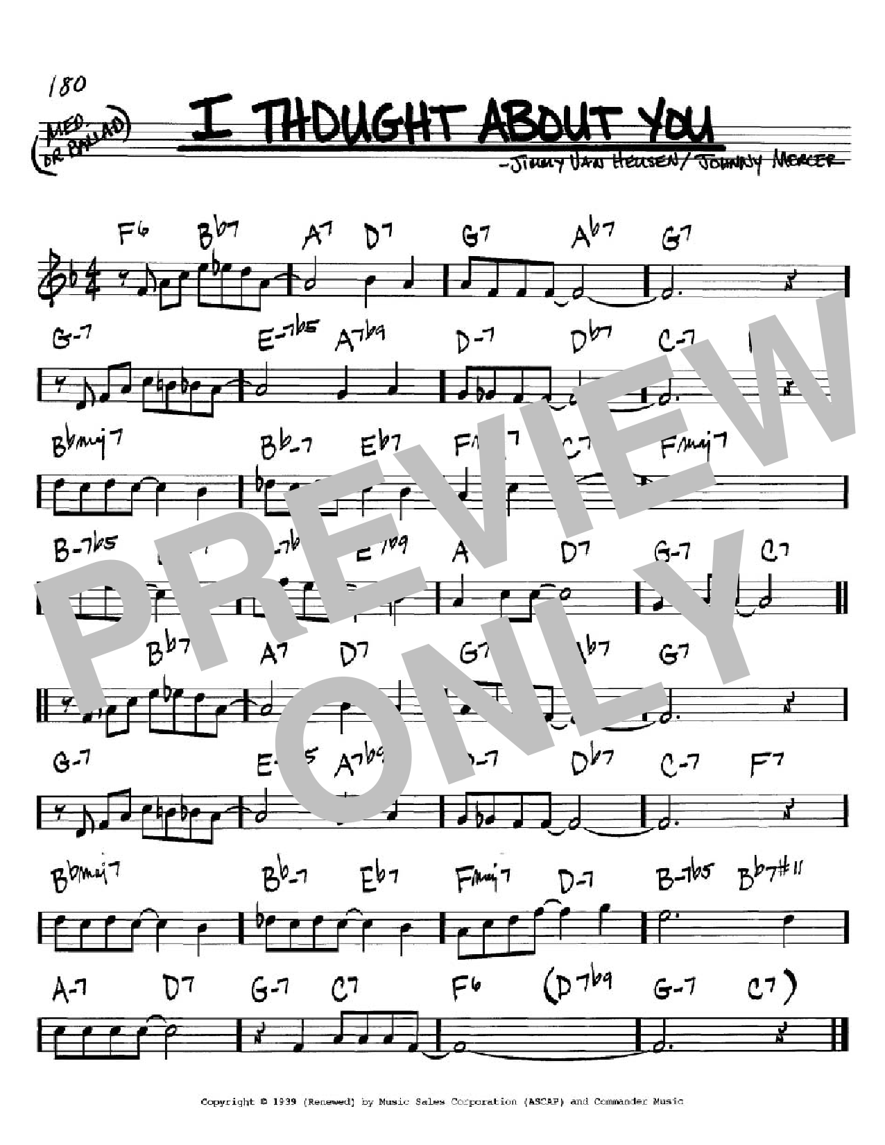 Download Benny Goodman I Thought About You Sheet Music and learn how to play Voice PDF digital score in minutes